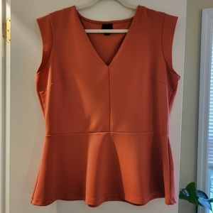 Burnt Orange Peplum Top